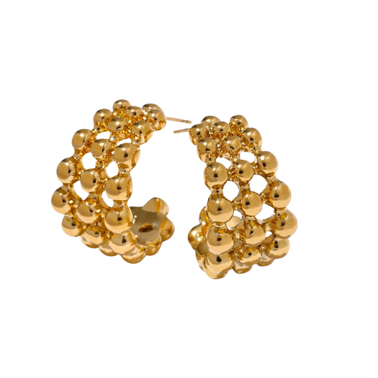 IKURA - 18K GOLD PLATED EARRINGS / THE. CAVIAR COLLECTION