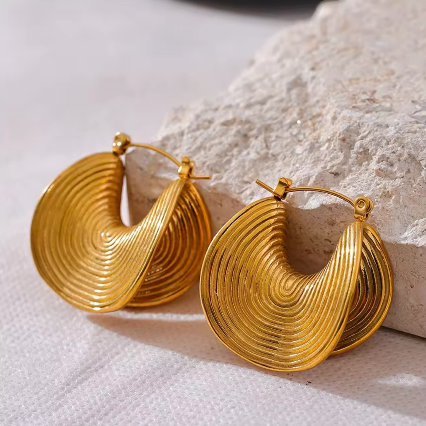 BRINE - 18K GOLD PLATED EARRINGS / THE. WAVE COLLECTION