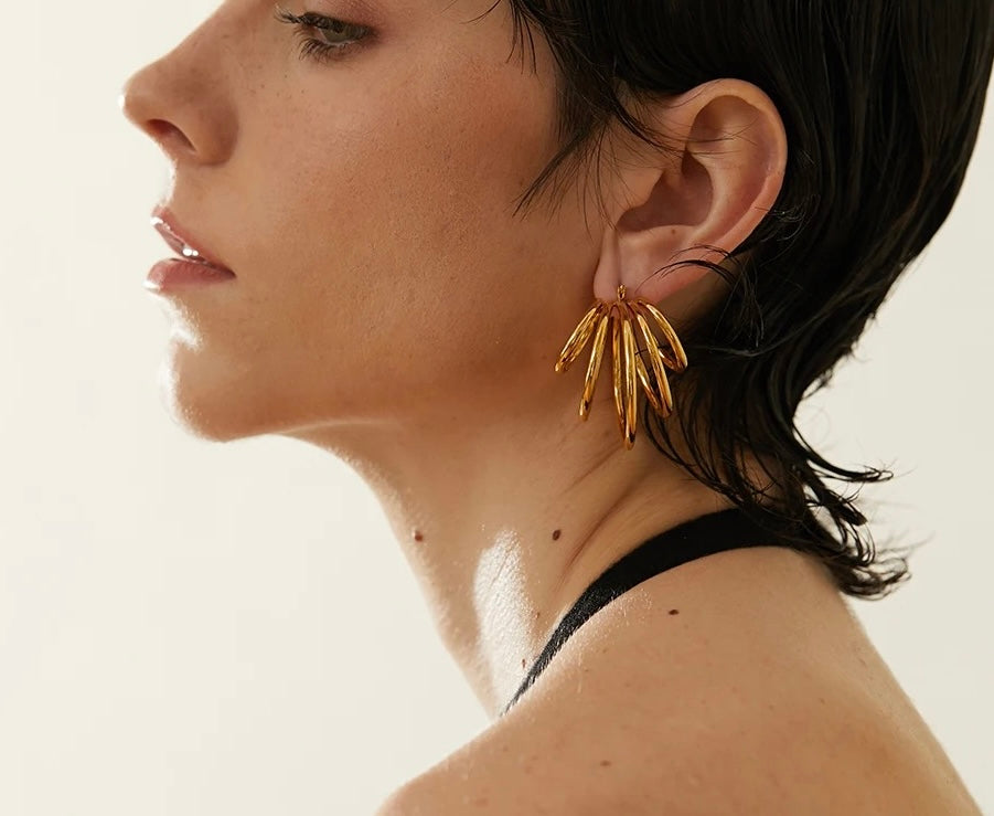 AETHER - 18K GOLD PLATED EARRINGS / THE. ESSENTIAL COLLECTION