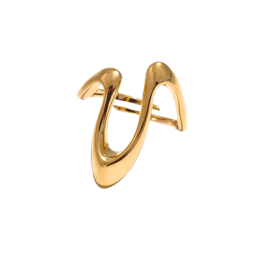 MUSE - 18K GOLD PLATED RING / THE. WAVE COLLECTION