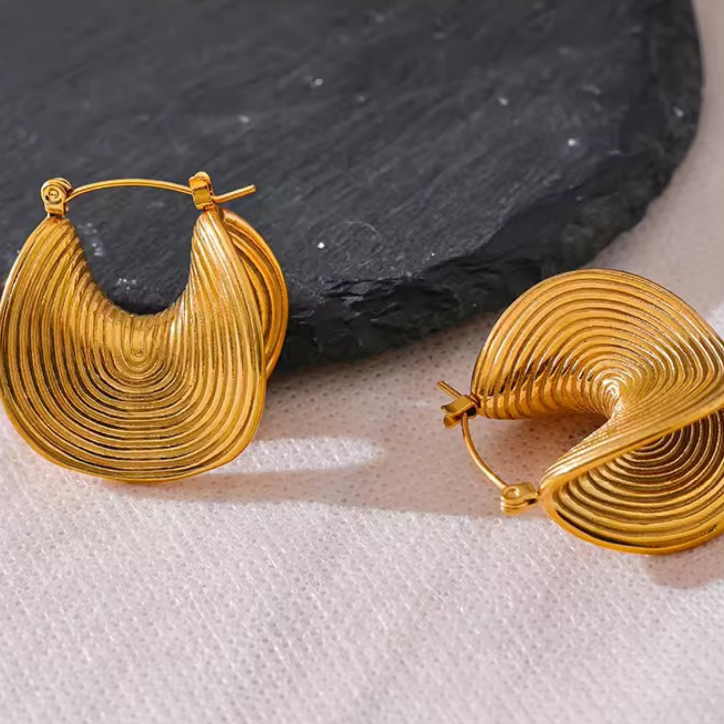 BRINE - 18K GOLD PLATED EARRINGS / THE. WAVE COLLECTION