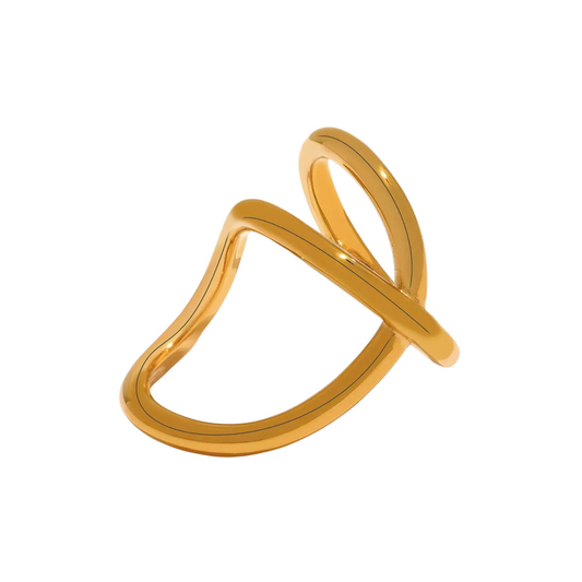 EOS - 18K GOLD PLATED RING / THE. WAVE COLLECTION