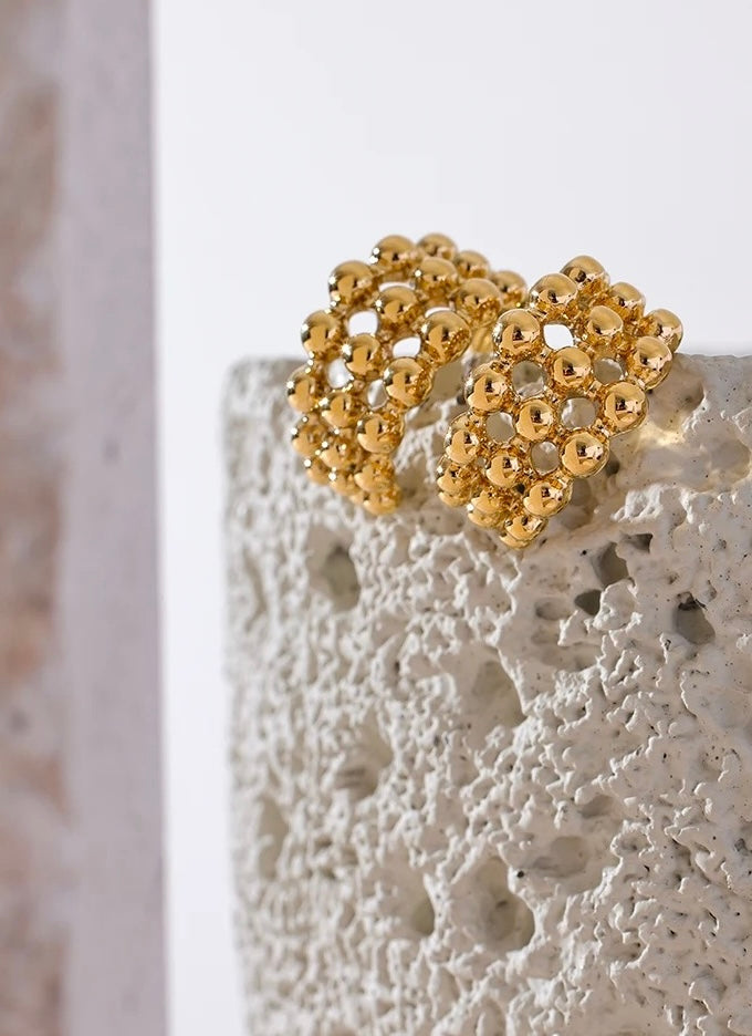 IKURA - 18K GOLD PLATED EARRINGS / THE. CAVIAR COLLECTION