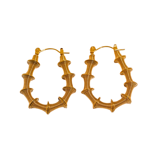 TORNADO - 18K GOLD PLATED EARRINGS / THE. SWIRL COLLECTION