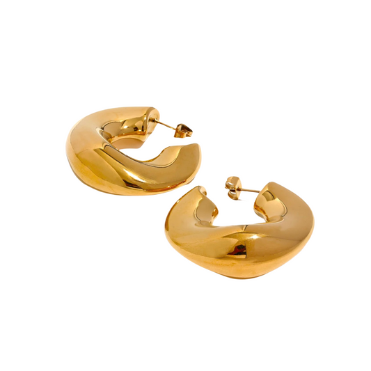 ATLANTIS - 18K GOLD PLATED EARRINGS / THE. WAVE COLLECTION