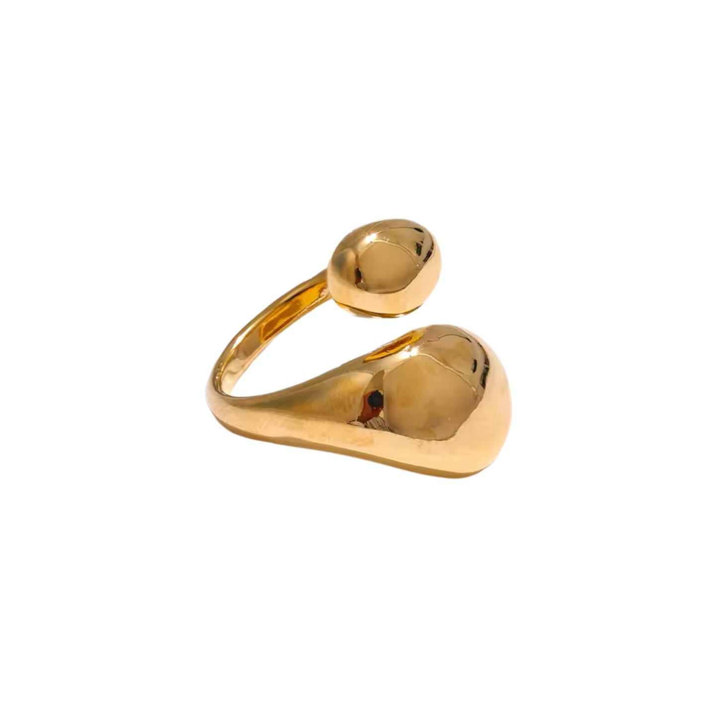 OPAL - 18K GOLD PLATED RING / THE. WAVE COLLECTION