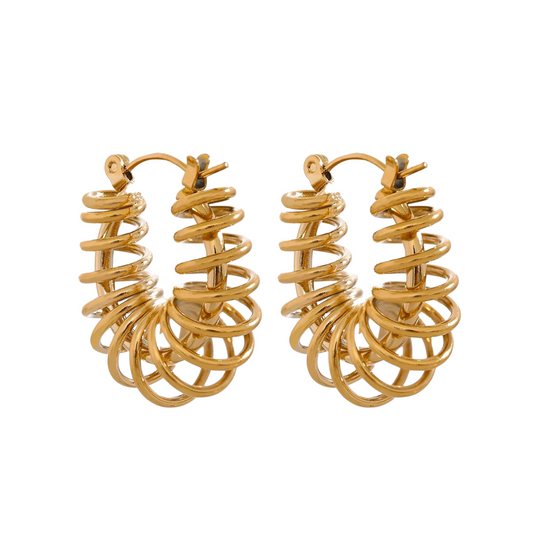 GAIA - 18K GOLD PLATED EARRINGS / THE. SWIRL COLLECTION